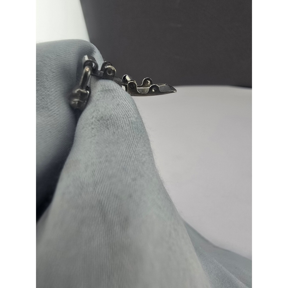 Lenox Bracelet Sterling Silver Heart Footprints Sand Snake Chain RARE 7in - Picture 12 of 16